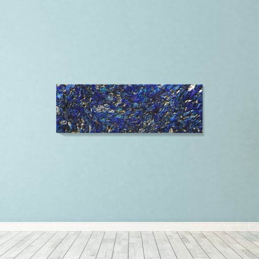 Blauw Opal Canvas Afdruk (Insitu (Houten vloer))