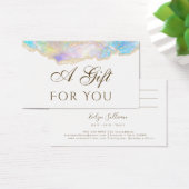 Blauw opal design CadeauKaart Visitekaartje (Bureau)