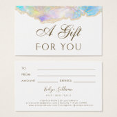 Blauw opal design CadeauKaart Visitekaartje (Voorkant /achterkant)