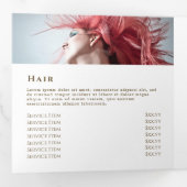 Blauw opal design drievoudig brochure drieluik kaart (Binnenzijde eerst)