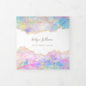 Blauw opal design drievoudig brochure drieluik kaart (Cover)