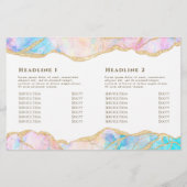 blauw opal design tweeledige brochure (Achterkant)