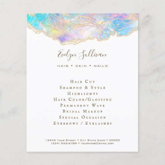 Blauw opal Flyer (Voorkant)