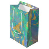 Blauw Opal | Gift Bags voor winkels Medium Cadeauzakje (Voorkant Gekanteld)
