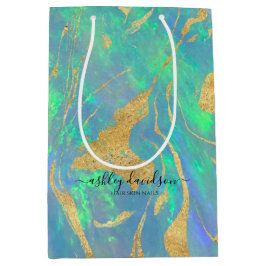 Blauw Opal | Gift Bags voor winkels Medium Cadeauzakje