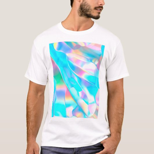 Blauw opal Iridescent T-shirt (Voorkant)