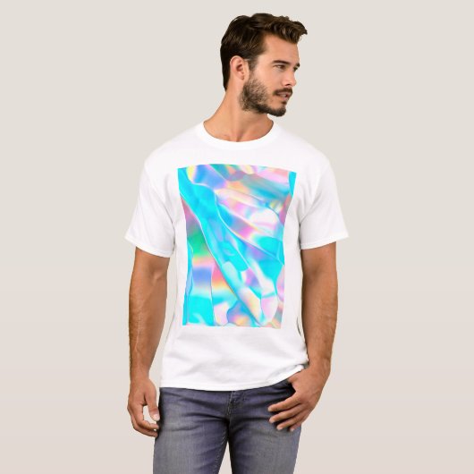 Blauw opal Iridescent T-shirt (Voorkant volledig)