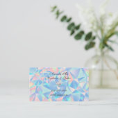 Blauw Opal Steen Ontwerp visitekaartje (Staand voorkant)