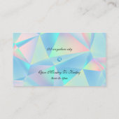 Blauw Opal Stone Design visitekaartje (Achterkant)