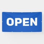 Blauw OPEN Banner (Horizontaal)