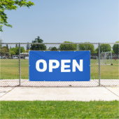 Blauw OPEN Banner (Insitu)