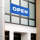 Blauw OPEN Banner (Buitenkant Gebouw)