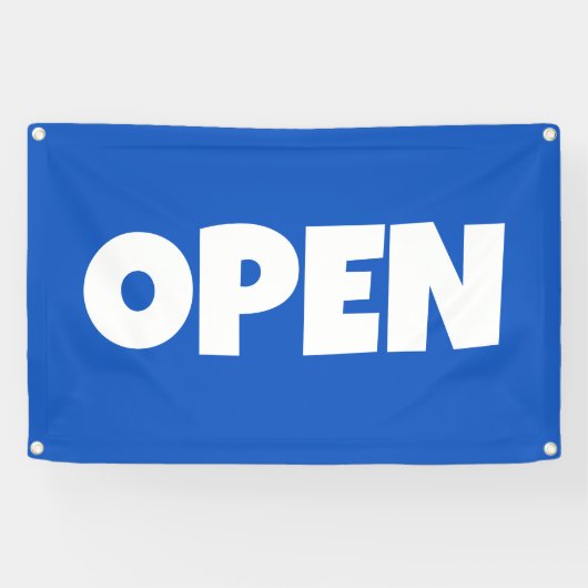 Blauw OPEN Banner (Horizontaal)