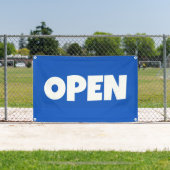 Blauw OPEN Banner (Insitu)