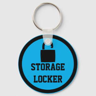 Blauw opslagkluis sleutelhanger