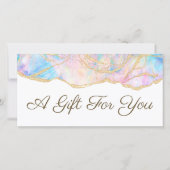 blauw optisch cadeaubon (Voorkant)