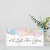 blauw optisch cadeaubon (Staand voorkant)