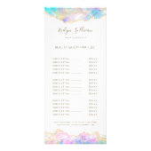 blauw optisch ontwerp - prijslijst - rackkaart reclamekaart (Voorkant)