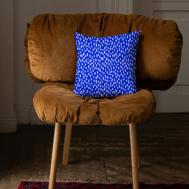 Blauw opvallend helder kussen (Blue Dashingly Bright Throw Pillow)