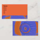 blauw oranje abstract visitekaartje (Voorkant / Achterkant)