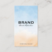 Blauw-Oranje achtergrond voor overvloeiing van tex Visitekaartje (Voorkant)