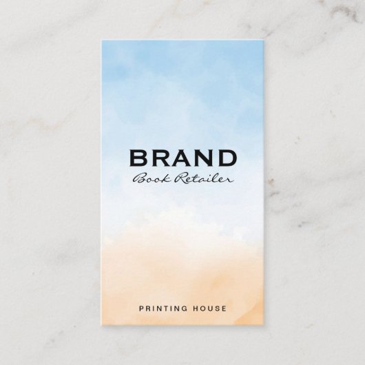 Blauw-Oranje achtergrond voor overvloeiing van tex Visitekaartje (Voorkant)