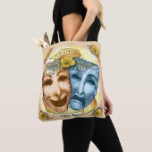 Blauw Oranje Actermaskers Tote Bag (Dichtbij)