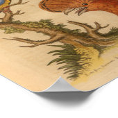  blauw Oranje afdrukken Poster (Hoek)