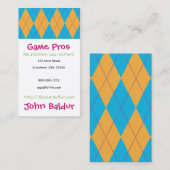 Blauw & Oranje Argyle Visitekaartje (Voorkant / Achterkant)