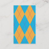Blauw & Oranje Argyle Visitekaartje (Achterkant)