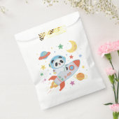 blauw-oranje astronaut Panda Bedankzakje (Gezegeld)