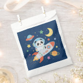 blauw-oranje astronaut Panda Bedankzakje (Geknipt)