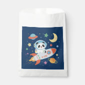 blauw-oranje astronaut Panda Bedankzakje (Voorkant)