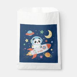 blauw-oranje astronaut Panda Bedankzakje