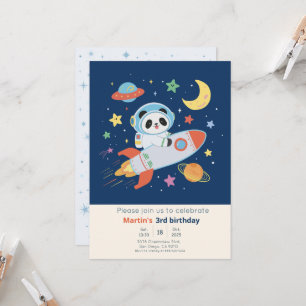 blauw-oranje astronaut panda kaart