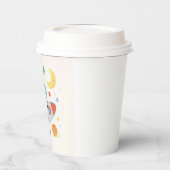 blauw-oranje astronaut Panda Papieren Bekers (Links)