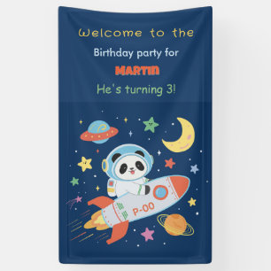 blauw-oranje astronaut Panda Spandoek