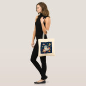 blauw-oranje astronaut Panda Tote Bag (Voorkant (model))