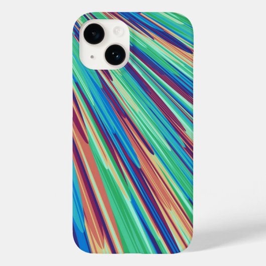 Blauw Oranje Blauwgroen Abstract Geometrische vere Case-Mate iPhone Case (Achterkant)