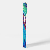 Blauw Oranje Blauwgroen Abstract Geometrische vere Case-Mate iPhone Case (Achterkant / Rechts)