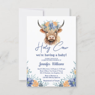 Blauw & Oranje Bloemstuk Heilige Koe Jonge Baby Sh Kaart