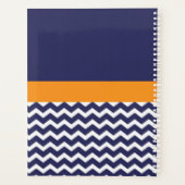 Blauw Oranje Chevron Planner (Achterkant)