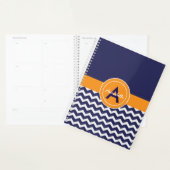 Blauw Oranje Chevron Planner (Display)