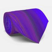 Blauw Oranje en Paars Abstract Design Pattern Stropdas (Opgerold)