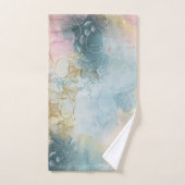 Blauw oranje en roze abstract ontworpen    bad handdoek (Handdoek)