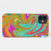 Blauw, Oranje en warm roze Abstracte retro Case-Mate iPhone Case (Achterkant (horizontaal))