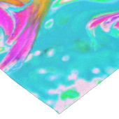 Blauw, Oranje en warm roze Abstracte retro Tafelkleed (Gekanteld)