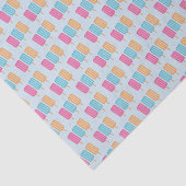 Blauw oranje foliezakdoekje van vun ijs tissuepapier (Detail)