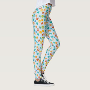 Blauw Oranje Geel Groen Twitter Bird Leggings
