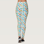 Blauw Oranje Geel Groen Twitter Bird Leggings (Achterkant)